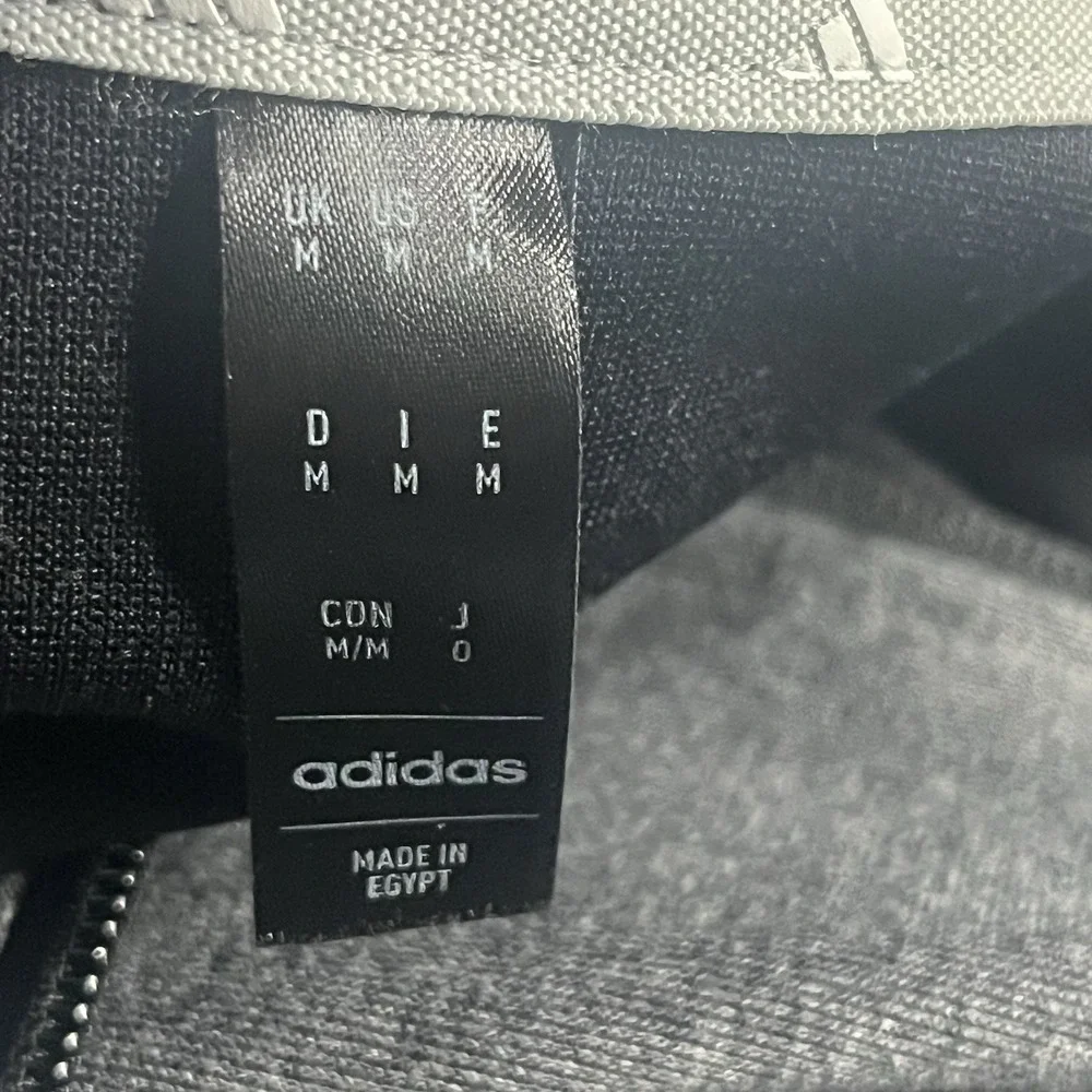 Adidas Elevated Mens Jacket Medium FULL Zip Golf Long Sleeve‎ Charcoal Black